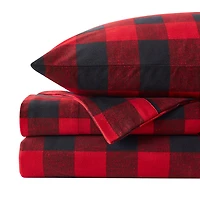 Sweet Home Collection™ Buffalo Plaid Printed Extra Deep Pocket Flannel Sheet Set