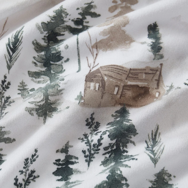 Sweet Home Collection™ Winter Cabin Printed Extra Deep Pocket Flannel Sheet Set