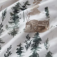 Sweet Home Collection™ Winter Cabin Printed Extra Deep Pocket Flannel Sheet Set