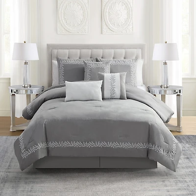 Sweet Home Collection™ Salerno 7 Piece Suede Elegant Bedding Set