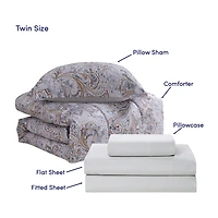 Sweet Home Collection™ Watercolor Paisley 7 Piece Bed In a Bag Set