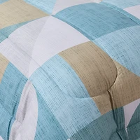 Sweet Home Collection™ Geo-Aqua 7 Piece Bed a Bag Set