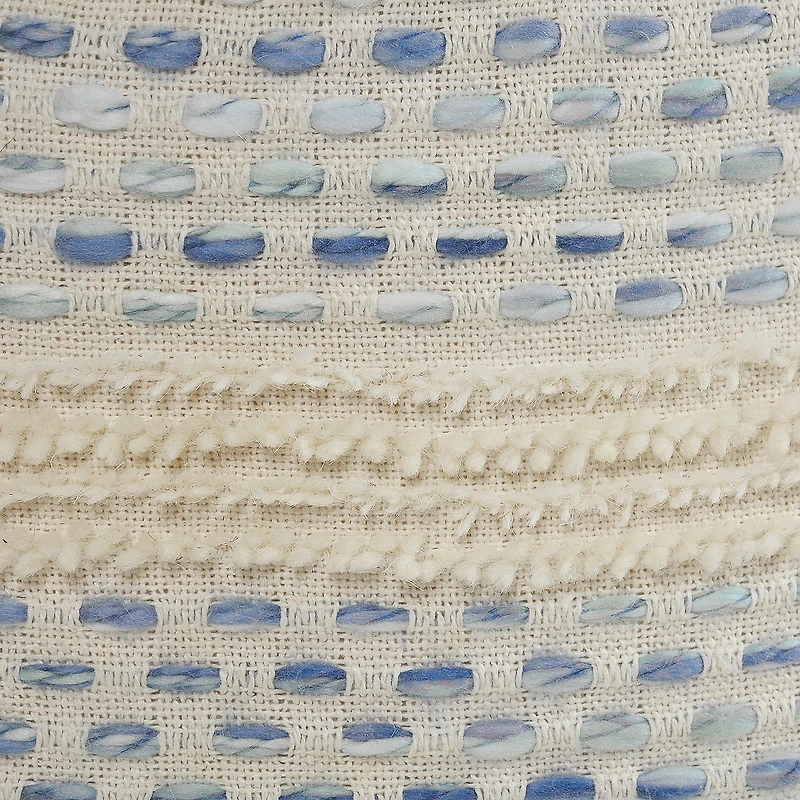 LR Home Eleanor 14" Handmade Cotton Blend Pouf