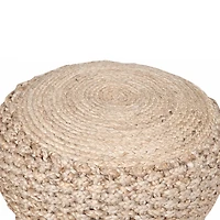 LR Home Elida 10" Handmade Jute Pouf