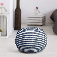 LR Home Ellie 14" Handmade Jute Pouf