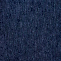 LR Home Victoria 18" Power-Loomed Polyester Blend Pouf in Navy Blue