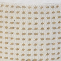 LR Home Naples 14" Handmade Jute Blend Pouf in White/Tan