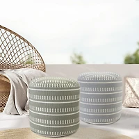 LR Home Belgravia 20" Handmade Polyester Pouf