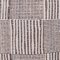 LR Home Emily 18" Handmade Cotton And Jute Pouf in Natural/Cream