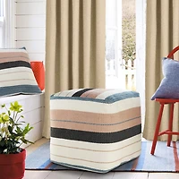 LR Home Caerwyn 20" Handmade Polyester Pouf