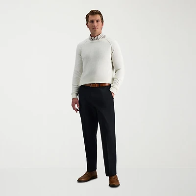 Haggar Premium No Iron Khaki Mens Classic Fit Flat Front Pant
