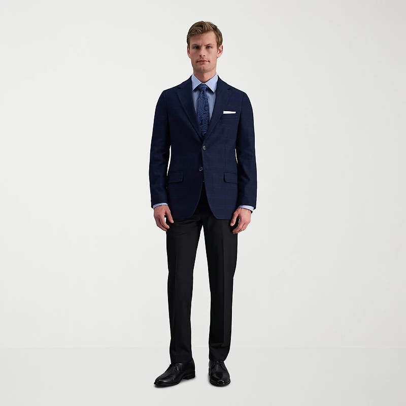 Haggar JMH Premium Stretch Mens COMFORT WAISTBAND Slim Fit Dress Flat Front Pant