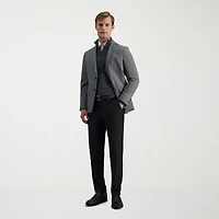 Haggar Cool 18 Pro Mens Comfort Waistband Slim Fit Flat Front Pant