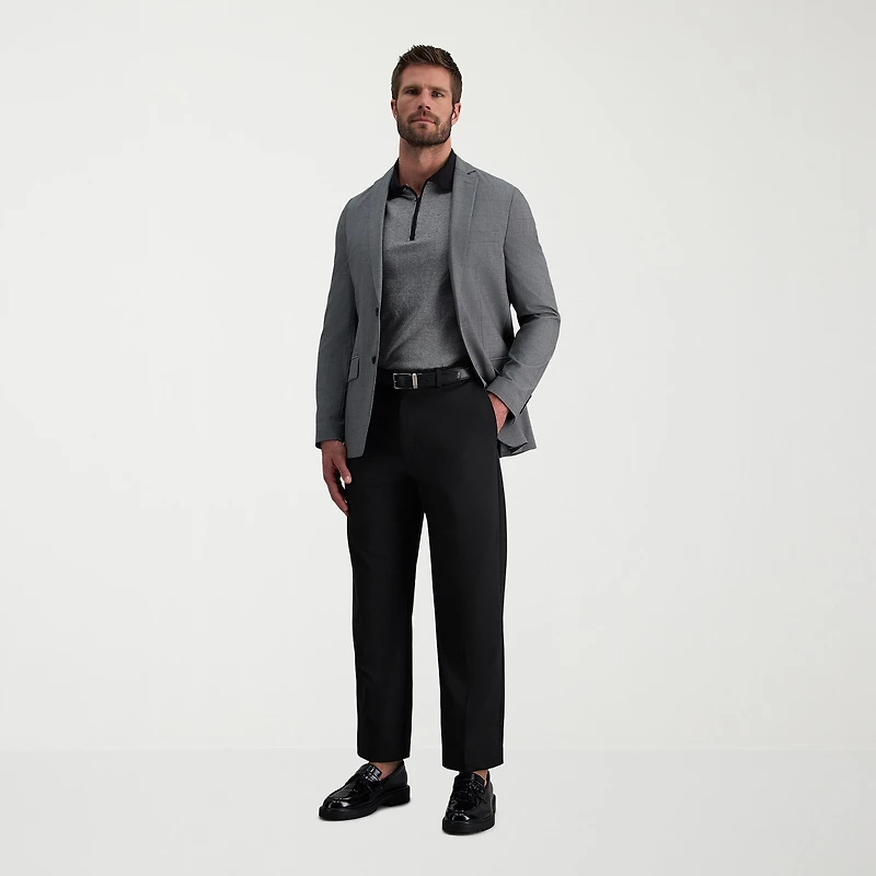 Haggar Cool Right Performance Flex Mens Classic Fit Flat Front Pant
