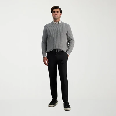 Haggar Cool Right Performance Flex Mens COMFORT WAISTBAND Straight Fit Flat Front Pant