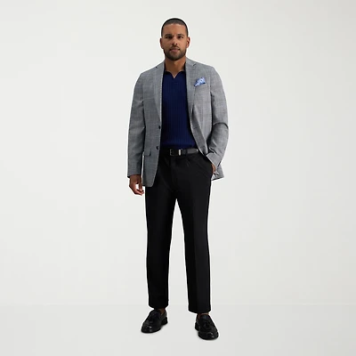Haggar E-CLO Stria Mens Classic Fit Dress Pleated Pant