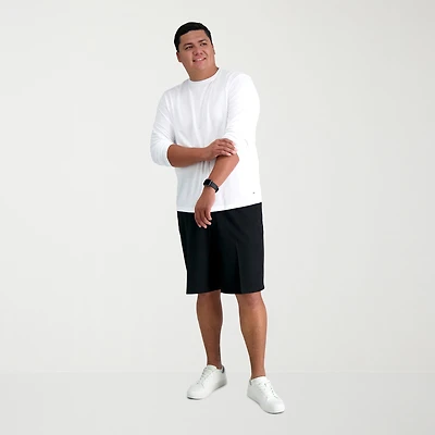 Haggar Cool 18 Pro Expandable Waist Mens 10 1/2" Big and Tall Stretch Fabric Moisture Wicking Quick Dry Chino Short