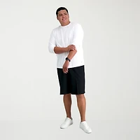 Haggar Cool 18 Pro Expandable Waist Mens 10 1/2" Big and Tall Stretch Fabric Moisture Wicking Quick Dry Chino Short