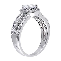 Womens 3 /4 CT. Cubic Zirconia Sterling Silver Engagement Ring