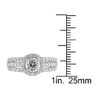 Womens 3 /4 CT. Cubic Zirconia Sterling Silver Engagement Ring