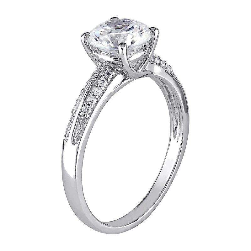 Womens 3 3/4 CT. Cubic Zirconia Sterling Silver Engagement Ring