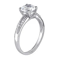 Womens 3 3/4 CT. Cubic Zirconia Sterling Silver Engagement Ring