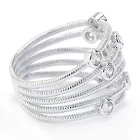 Sparkle Allure Womens Cubic Zirconia Pure Silver Over Brass Cocktail Ring