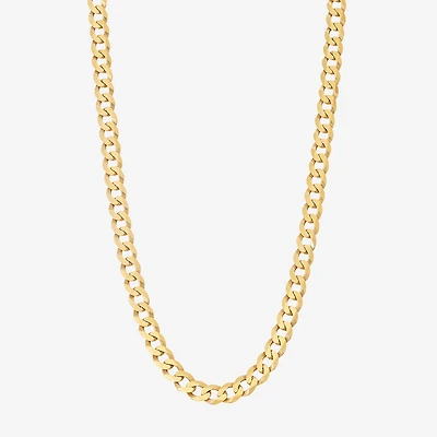 Made Italy 14K Gold Over Silver Solid Curb Chain Necklace