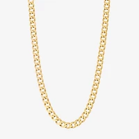 Made Italy 14K Gold Over Silver Solid Curb Chain Necklace