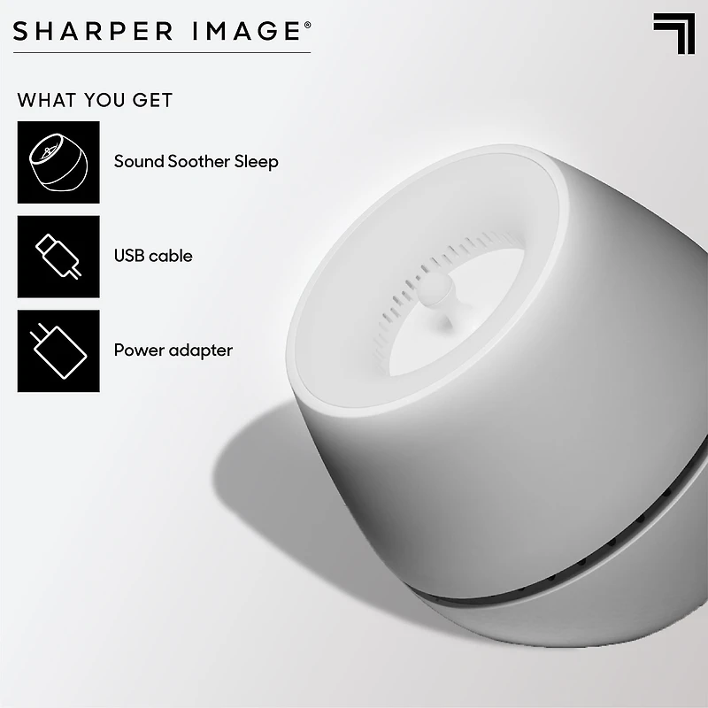 Sharper Image® Sound Soother Wind, White Noise Machine With LED Glow