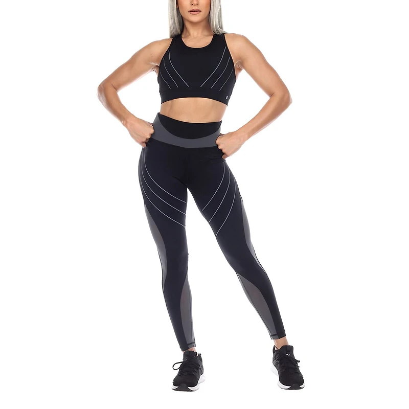 White Mark Womens High Support Sports Bra 18582