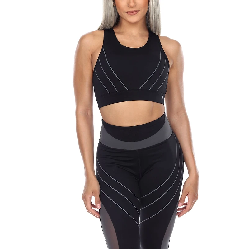 White Mark Womens High Support Sports Bra 18582