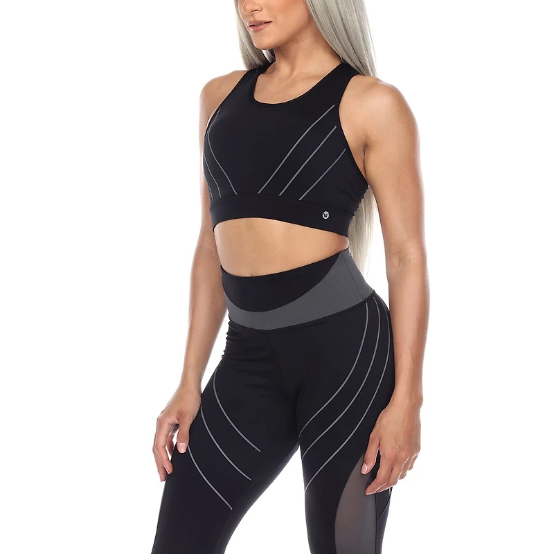 White Mark Womens High Support Sports Bra 18582