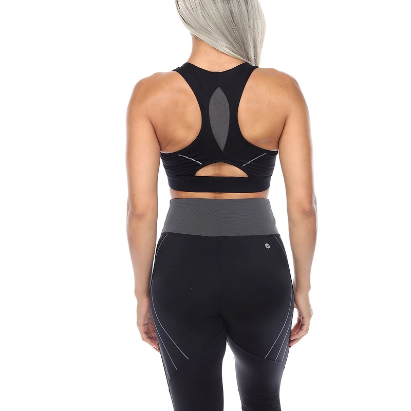 White Mark Womens High Support Sports Bra 18582