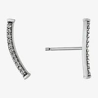 Silver Treasures Womens Cubic Zirconia Sterling Silver Ear Climbers