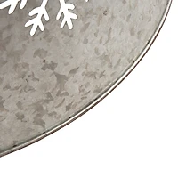 Glitzhome Snowflake With Light String Metal Christmas Tree Collar
