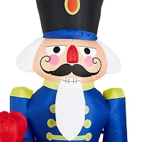 Glitzhome 8' Lighted Self Inflating Christmas Outdoor Inflatable Nutcracker