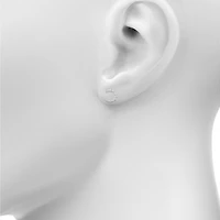 1/6 CT. T.W. Natural White Diamond Sterling Silver 13.1mm Moon Stud Earrings