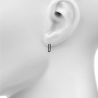 Womens 1/ CT. T.W. Natural Black Diamond Sterling Silver Paperclip Drop Earrings