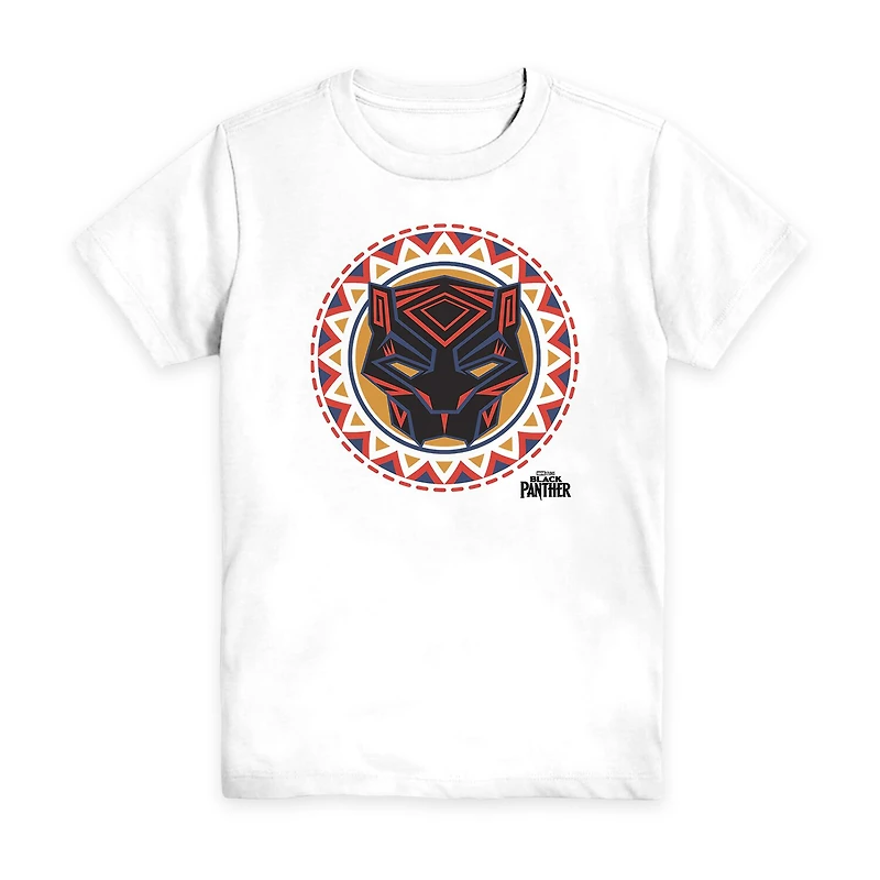 Disney Collection Little & Big Kid Boys Crew Neck Short Sleeve Regular Fit Black Panther Graphic T-Shirt