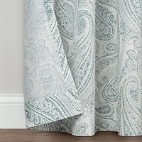 Fieldcrest Arden Soft Paisley Print Grommet Top Sheer Single Curtain Panel