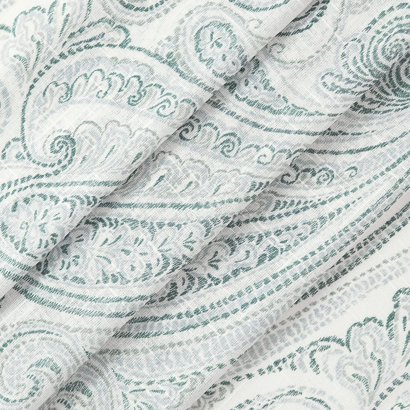 Fieldcrest Arden Soft Paisley Print Grommet Top Sheer Single Curtain Panel