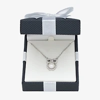 Owl Womens White Cultured Freshwater Pearl Sterling Silver 16 Inch Pendant Necklace