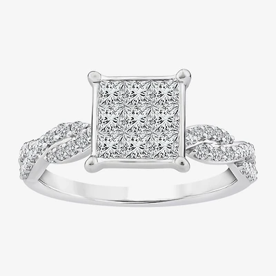 Womens 1 1/ CT. T.W. Natural White Diamond 10K Gold Engagement Ring