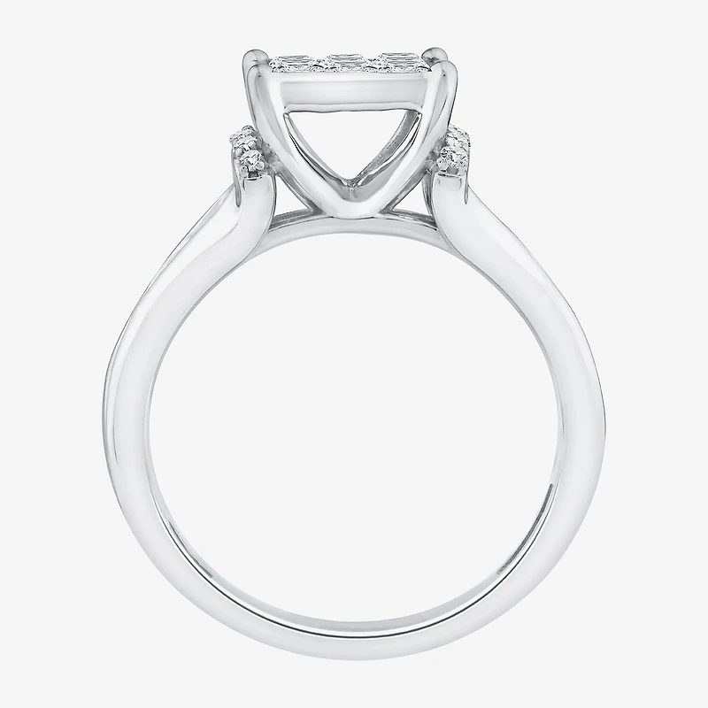 Womens 1 1/4 CT. T.W. Natural White Diamond 10K Gold Engagement Ring