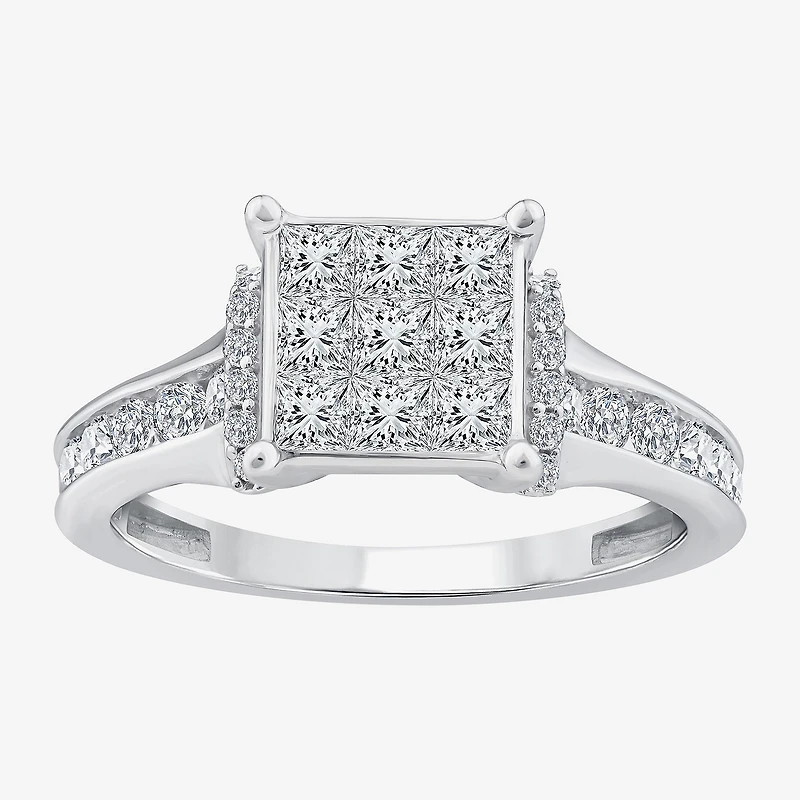 Womens 1 1/4 CT. T.W. Natural White Diamond 10K Gold Engagement Ring