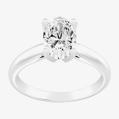 2 CT.Lab-Grown (I / SI2) Diamond Oval-cut Solitaire Engagement Ring 14K Gold