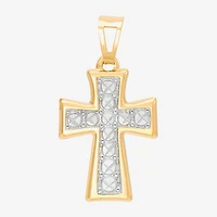 Womens 14K Gold Cross Pendant