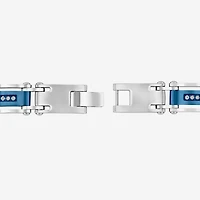 (H / Si2-I1) Mens Stainless Steel Solid 8 1/2 Inch Link Bracelet