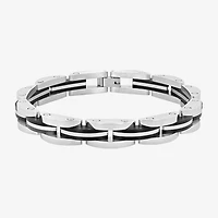 Mens Stainless Steel Solid 8 1/2 Inch Link Bracelet